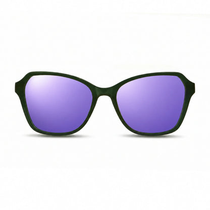 Fiore 1030 square cat eye sunglasses, green bio-acetate frame · ReFramed, photo 34 of 36