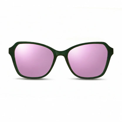 Fiore 1030 square cat eye sunglasses, green bio-acetate frame · ReFramed, photo 31 of 36