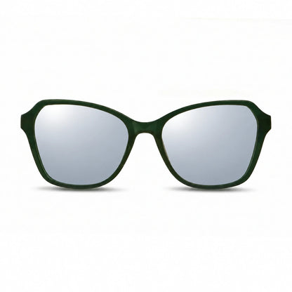 Fiore 1030 square cat eye sunglasses, green bio-acetate frame · ReFramed, photo 28 of 36