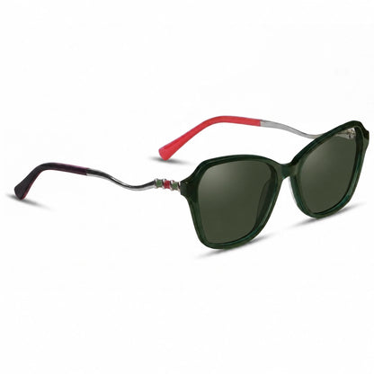 Fiore 1030 square cat eye sunglasses, green bio-acetate frame · ReFramed, photo 8 of 36