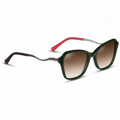 Fiore 1030 square cat eye sunglasses, green bio-acetate frame · ReFramed, photo 23 of 36