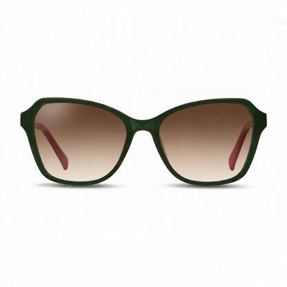 Fiore 1030 square cat eye sunglasses, green bio-acetate frame · ReFramed, photo 22 of 36