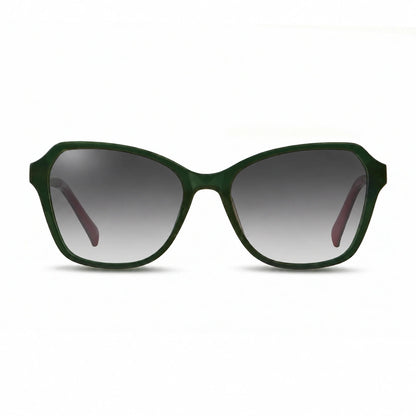 Fiore 1030 square cat eye sunglasses, green bio-acetate frame · ReFramed, photo 19 of 36