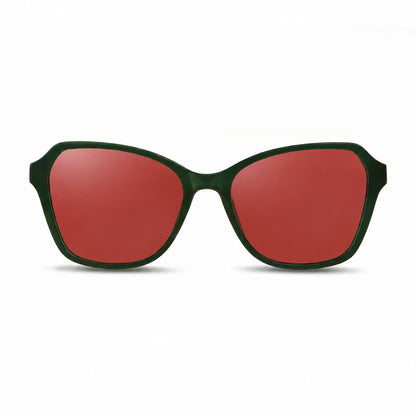 Fiore 1030 square cat eye sunglasses, green bio-acetate frame · ReFramed, photo 16 of 36