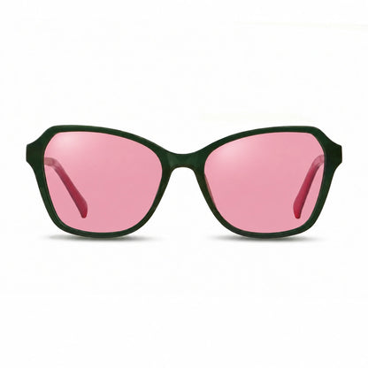 Fiore 1030 square cat eye sunglasses, green bio-acetate frame · ReFramed, photo 13 of 36