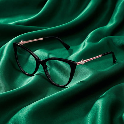 Fiore 1031 cat-eye acetate and metal reading glasses, black frame · ReFramed, photo 9 of 85