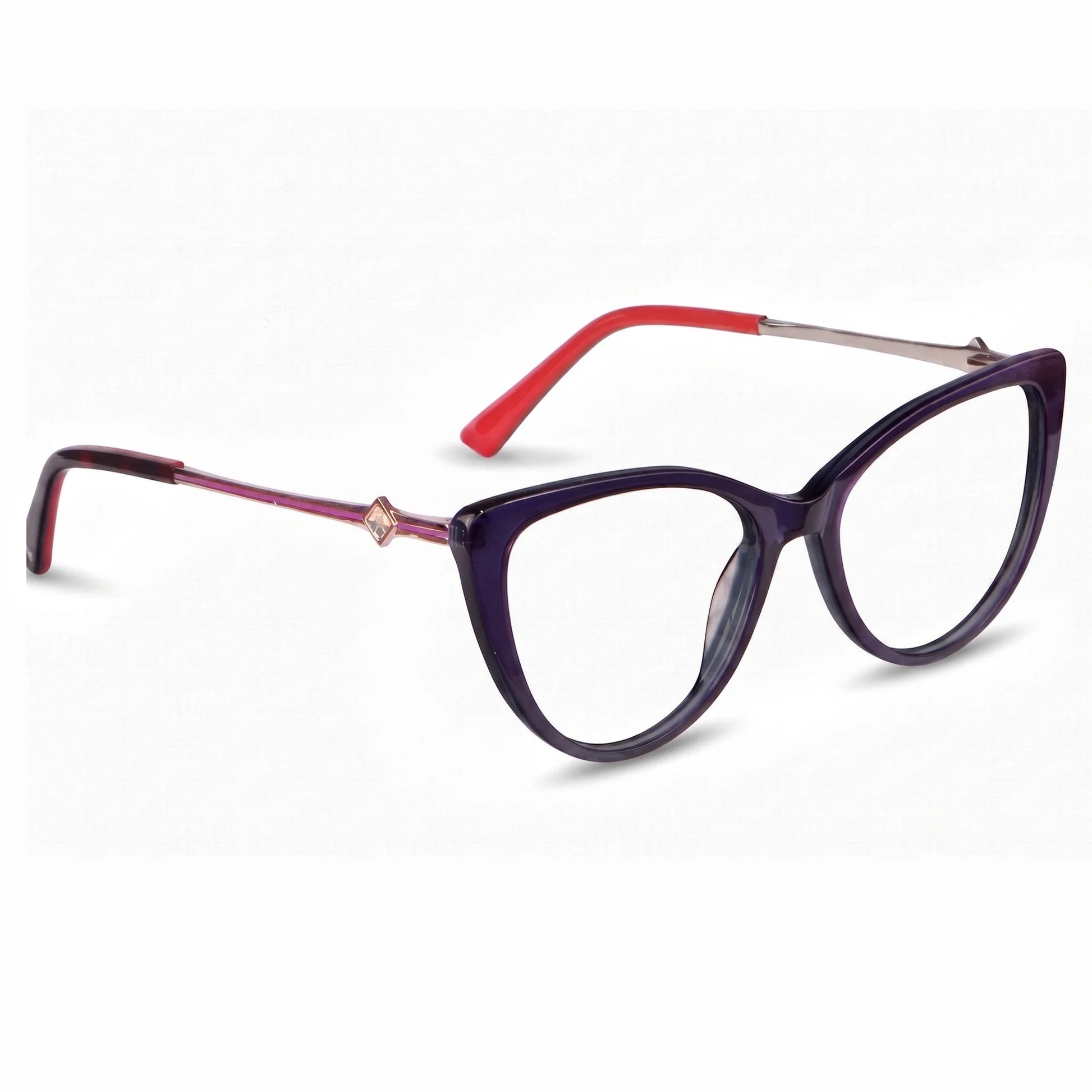 Fiore 1031 eyeglasses in purple green – three-quarter view