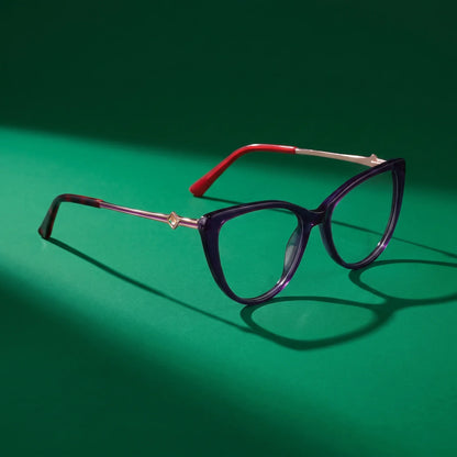 Fiore 1031 cat-eye acetate and metal reading glasses, purple green frame · ReFramed, photo 22 of 85