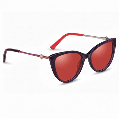 Fiore 1031 cat eye sunglasses, purple bio-acetate frame · ReFramed, photo 12 of 24