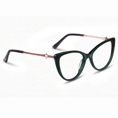 Fiore 1031 eyeglasses in green – three-quarter view