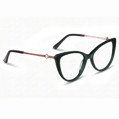 Fiore 1031 cat-eye acetate and metal reading glasses, green frame · ReFramed, photo 40 of 85