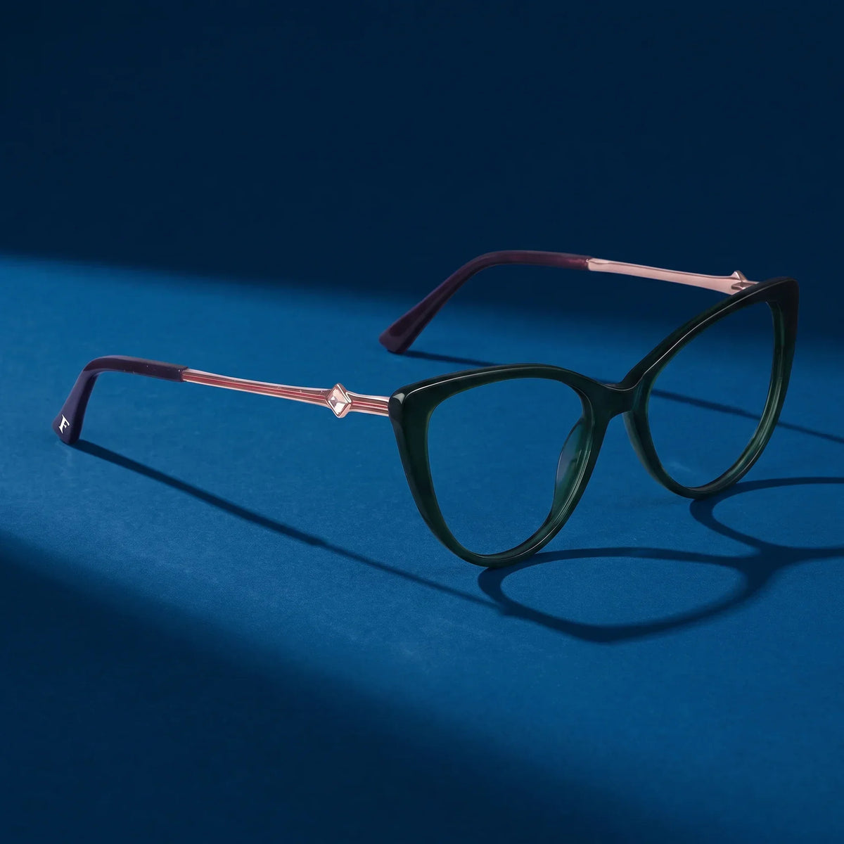Fiore 1031 cat-eye acetate and metal reading glasses, green frame · ReFramed, photo 42 of 85