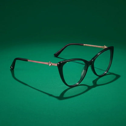 Fiore 1031 cat-eye acetate and metal reading glasses, green frame · ReFramed, photo 44 of 85
