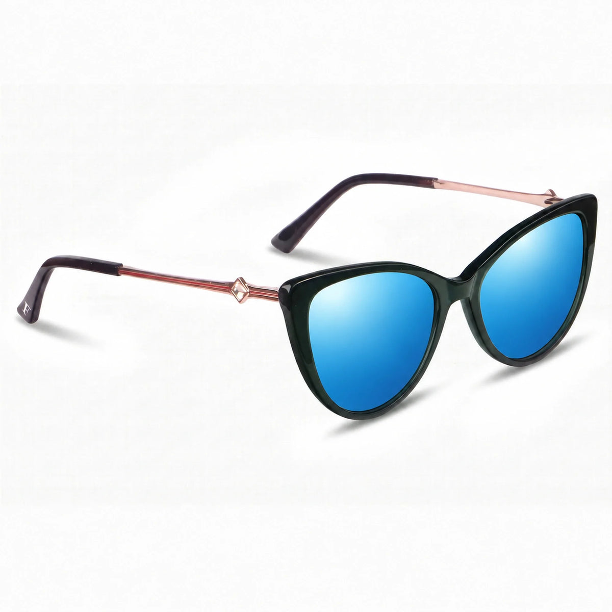 Fiore 1031 cat eye sunglasses, green bio-acetate frame · ReFramed, photo 26 of 36