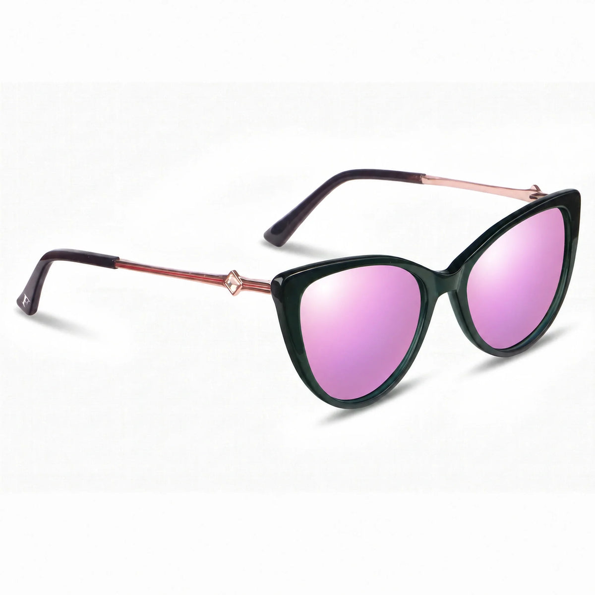 Fiore 1031 cat eye sunglasses, green bio-acetate frame · ReFramed, photo 32 of 36