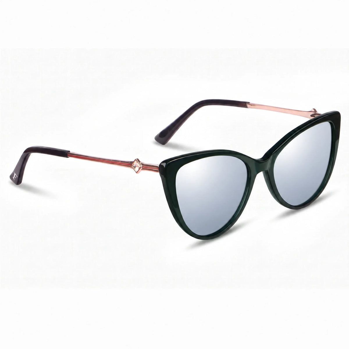 Fiore 1031 cat eye sunglasses, green bio-acetate frame · ReFramed, photo 29 of 36