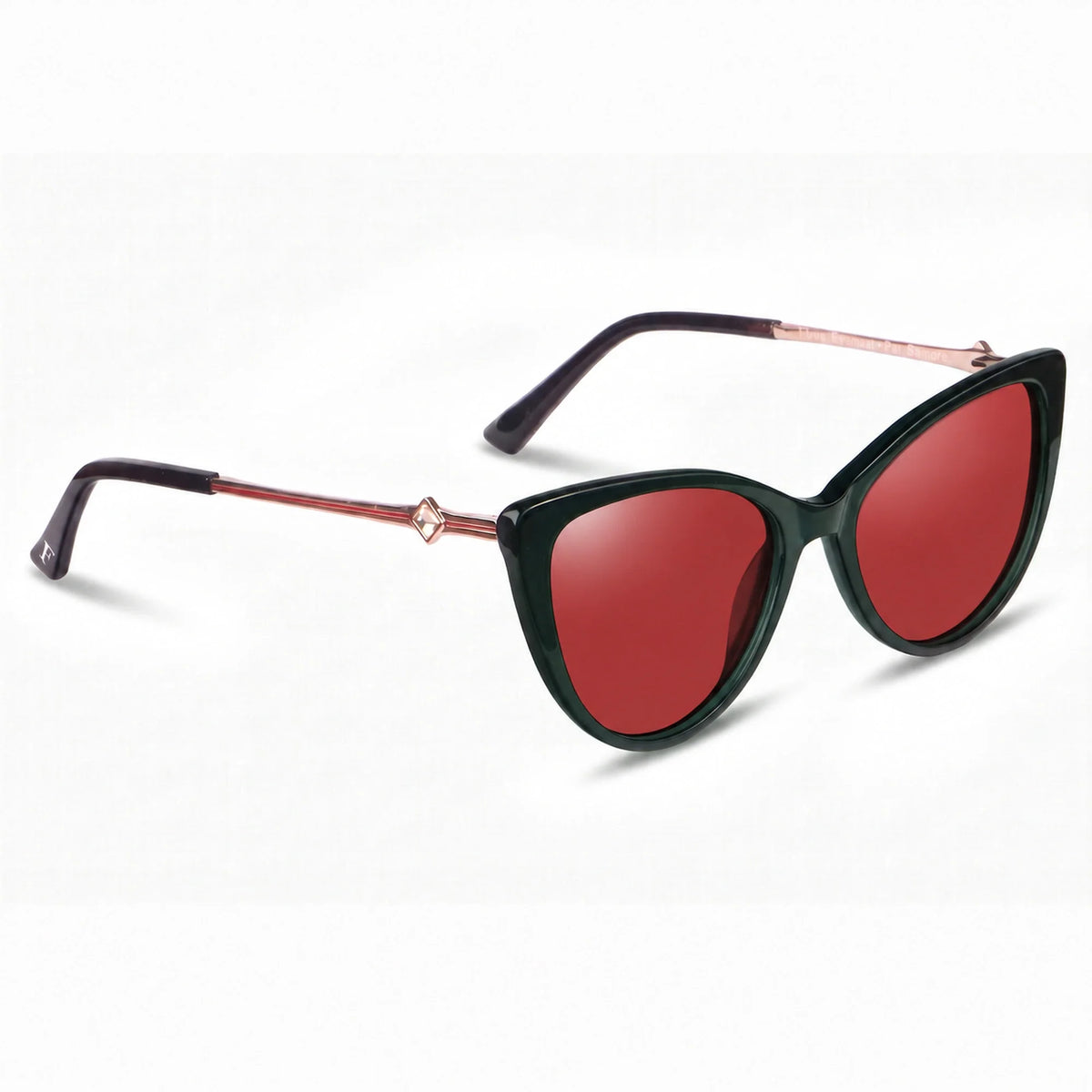 Fiore 1031 cat eye sunglasses, green bio-acetate frame · ReFramed, photo 17 of 36