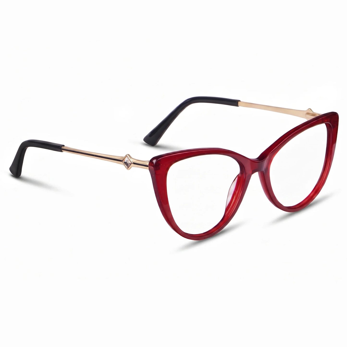 Fiore 1031 eyeglasses in red – three-quarter view