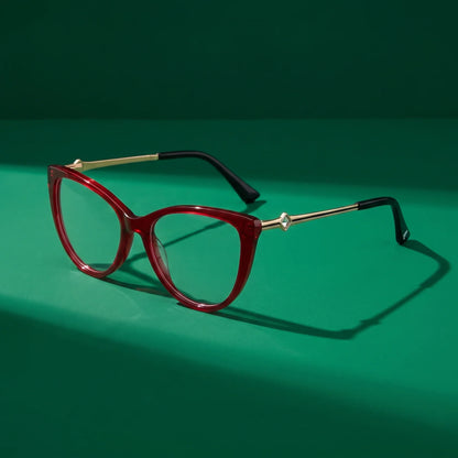 Fiore 1031 cat-eye acetate and metal reading glasses, red frame · ReFramed, photo 58 of 85