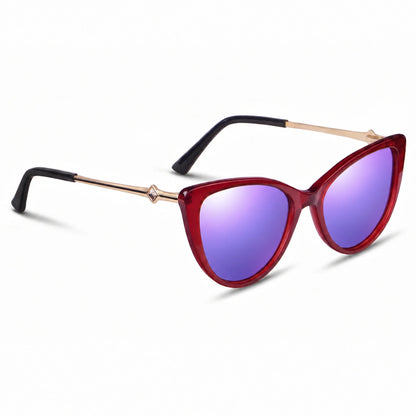Fiore 1031 cat eye sunglasses, red bio-acetate frame · ReFramed, photo 35 of 36 | Polarized UV400