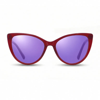 Fiore 1031 cat eye sunglasses, red bio-acetate frame · ReFramed, photo 34 of 36 | Polarized UV400