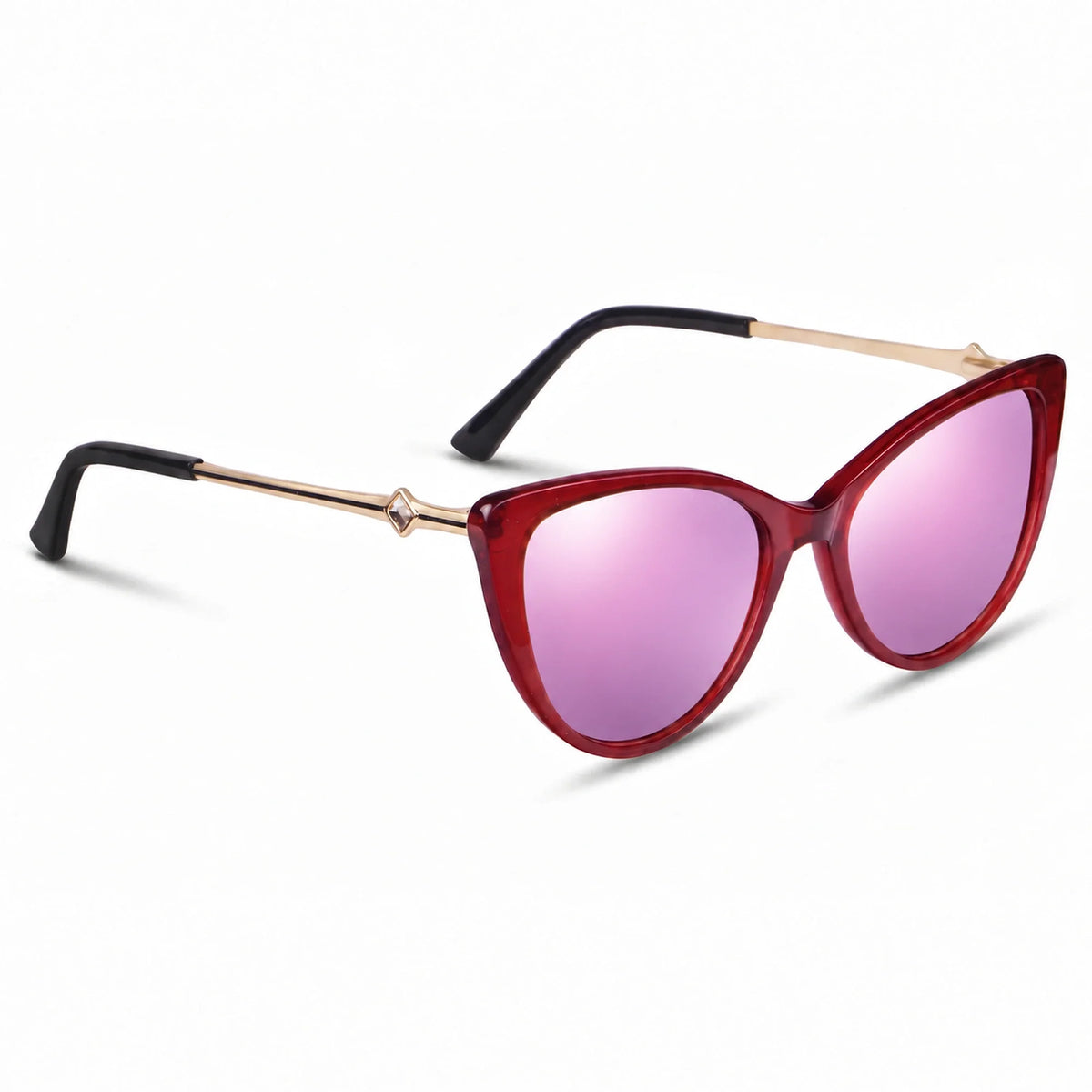 Fiore 1031 cat eye sunglasses, red bio-acetate frame · ReFramed, photo 32 of 36 | Polarized UV400