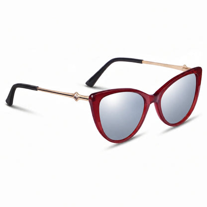 Fiore 1031 cat eye sunglasses, red bio-acetate frame · ReFramed, photo 29 of 36 | Polarized UV400