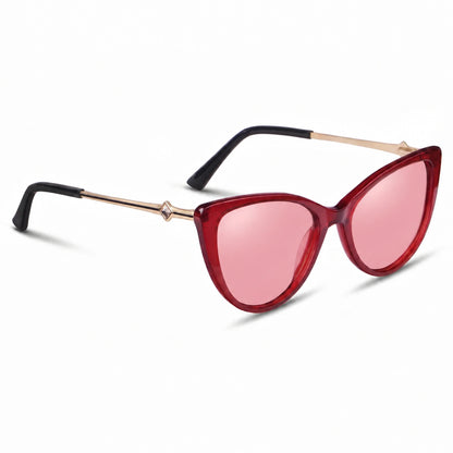 Fiore 1031 cat eye sunglasses, red bio-acetate frame · ReFramed, photo 14 of 36 | Polarized UV400