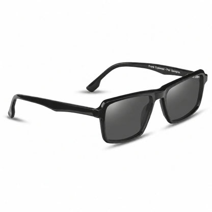 Fiore 1038 rectangle sunglasses, black bio-acetate frame · ReFramed, photo 2 of 36