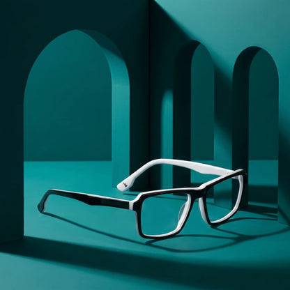 Fiore 1038 rectangular acetate reading glasses, black white frame · ReFramed, photo 26 of 92