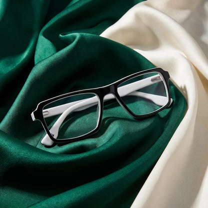 Fiore 1038 rectangular acetate reading glasses, black white frame · ReFramed, photo 30 of 92