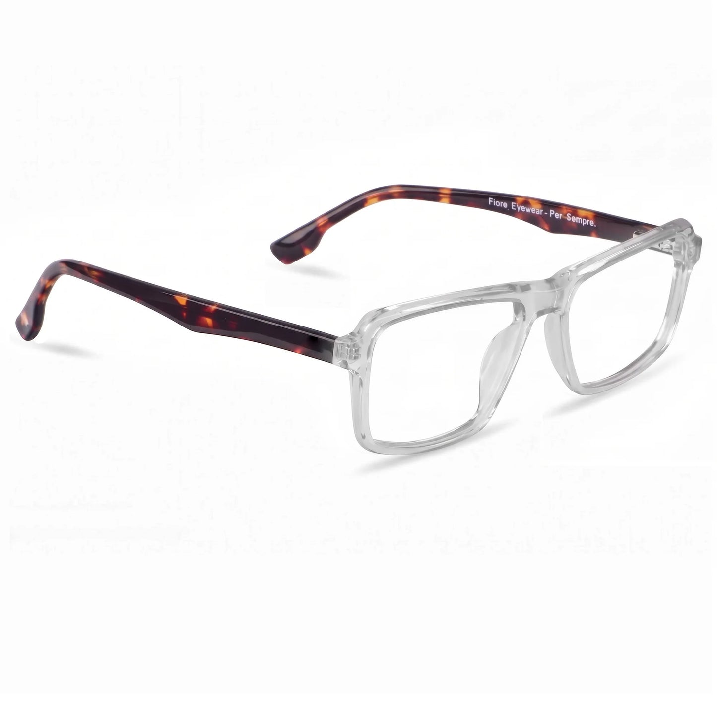 Fiore 1038 eyeglasses in transparent – three-quarter view