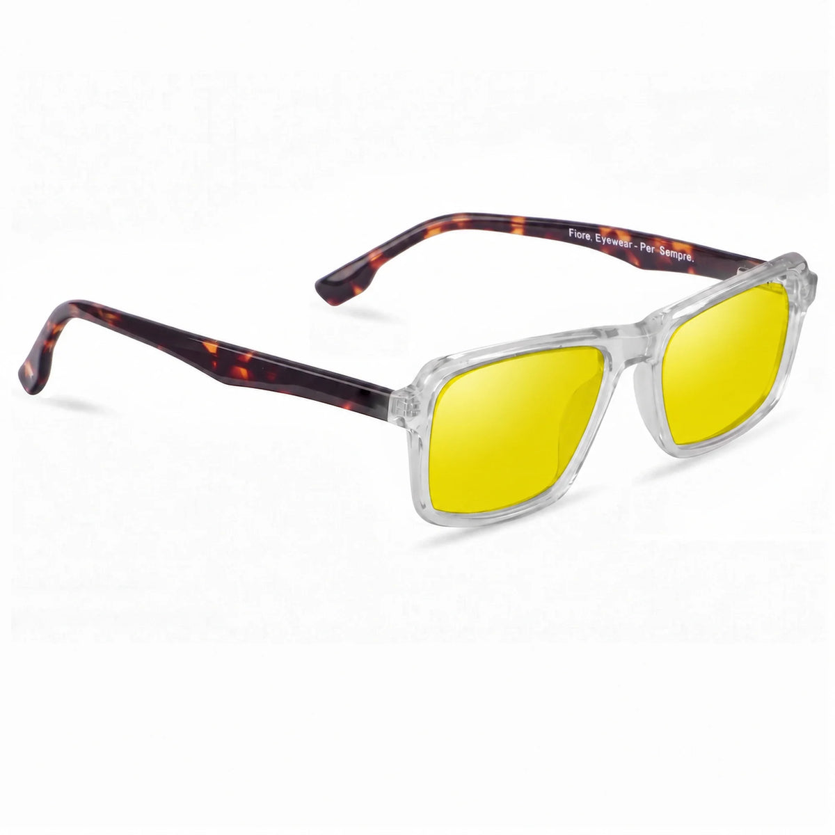 Fiore 1038 rectangle sunglasses, clear bio-acetate frame · ReFramed, photo 11 of 36