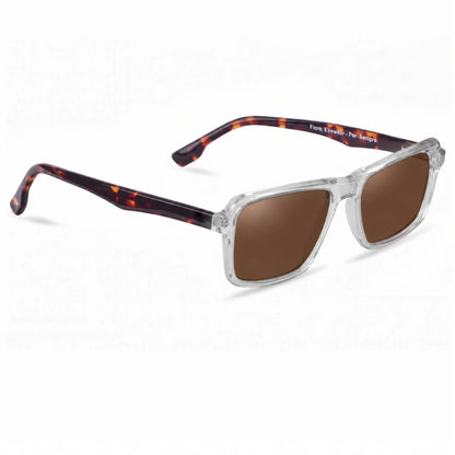 Fiore 1038 rectangle sunglasses, clear bio-acetate frame · ReFramed, photo 5 of 36