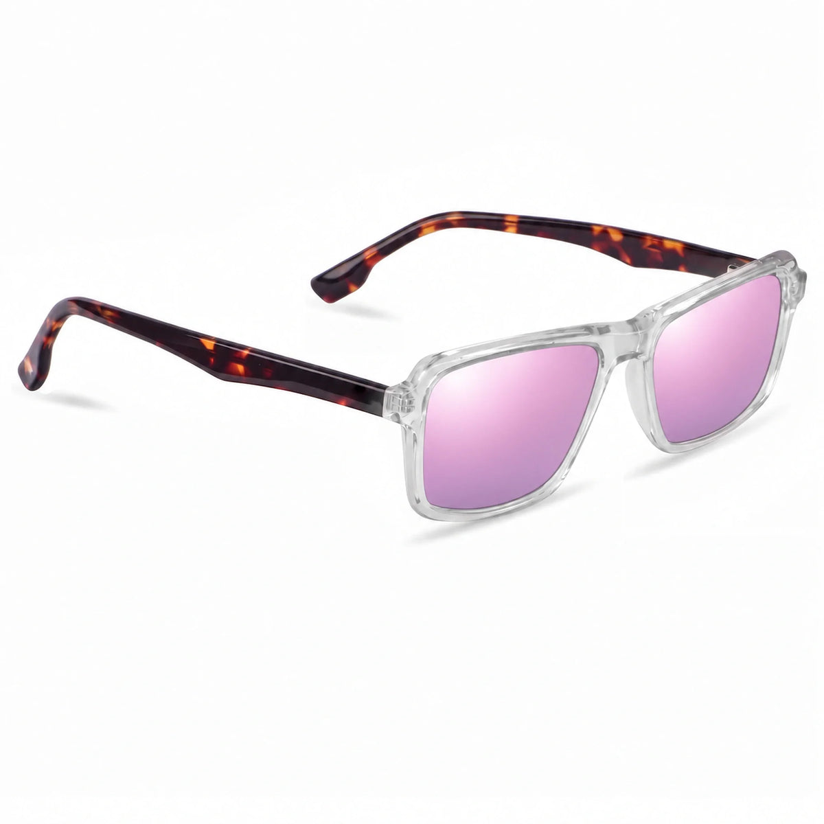 Fiore 1038 rectangle sunglasses, clear bio-acetate frame · ReFramed, photo 32 of 36