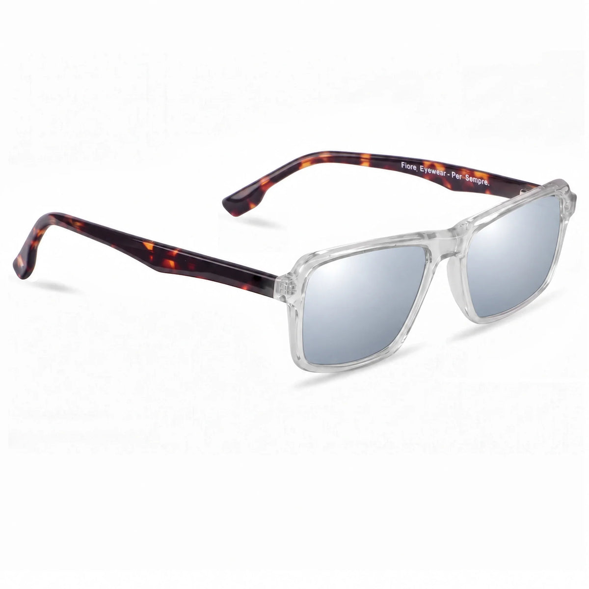 Fiore 1038 rectangle sunglasses, clear bio-acetate frame · ReFramed, photo 29 of 36
