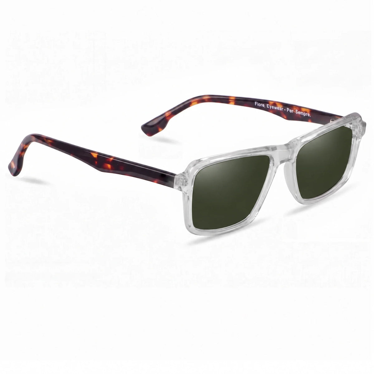 Fiore 1038 rectangle sunglasses, clear bio-acetate frame · ReFramed, photo 8 of 36