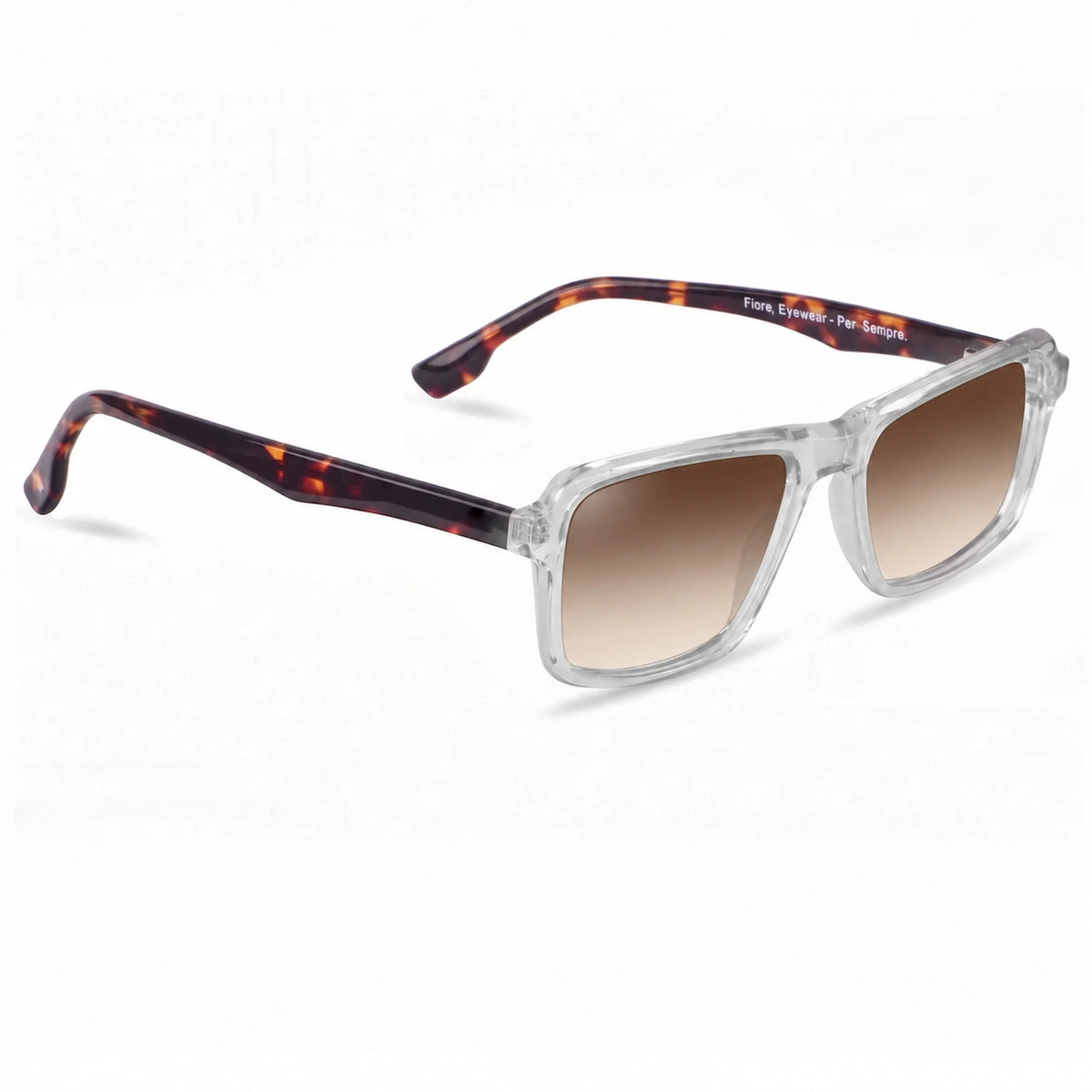 Fiore 1038 rectangle sunglasses, clear bio-acetate frame · ReFramed, photo 23 of 36