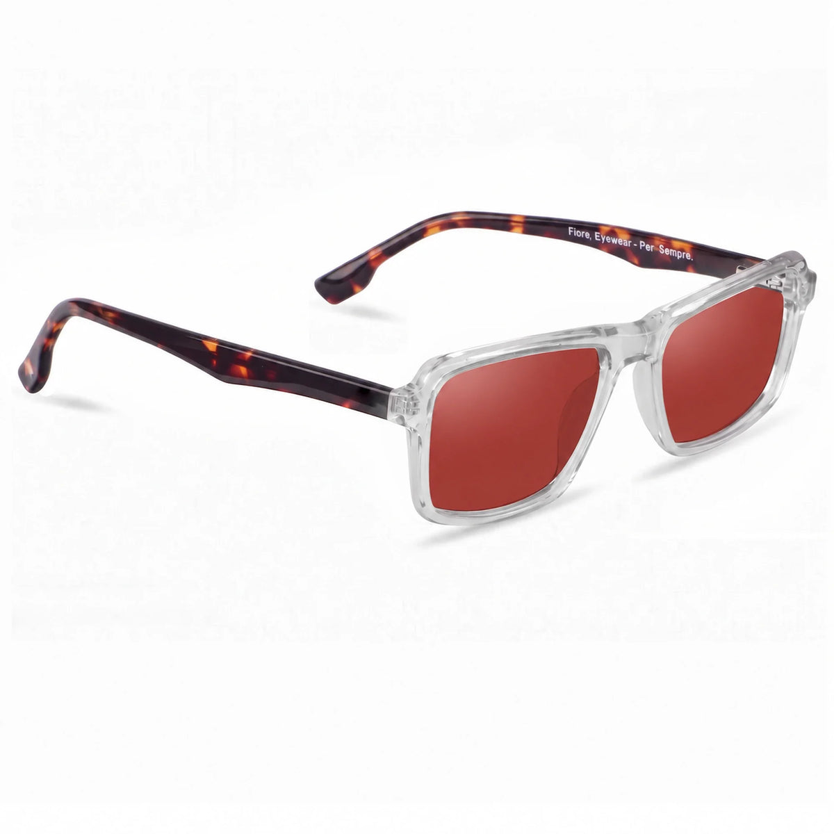 Fiore 1038 rectangle sunglasses, clear bio-acetate frame · ReFramed, photo 17 of 36