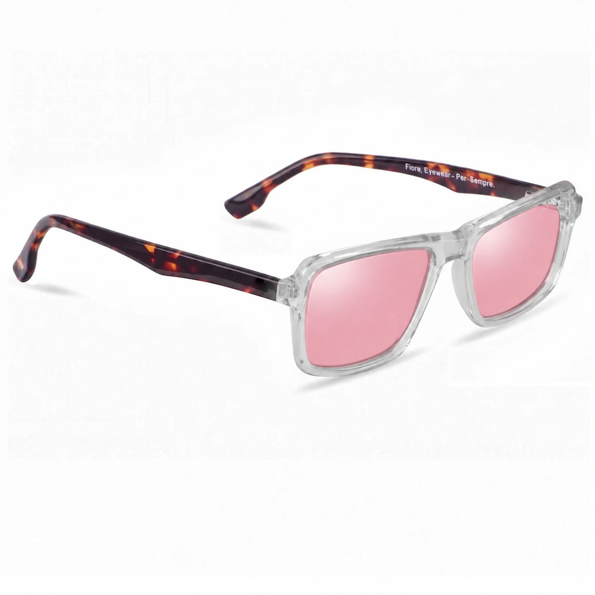Fiore 1038 rectangle sunglasses, clear bio-acetate frame · ReFramed, photo 14 of 36
