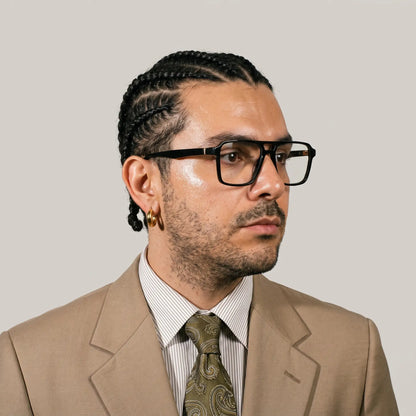 Fiore 1039 square aviator acetate and metal reading glasses, black frame · ReFramed, photo 16 of 87