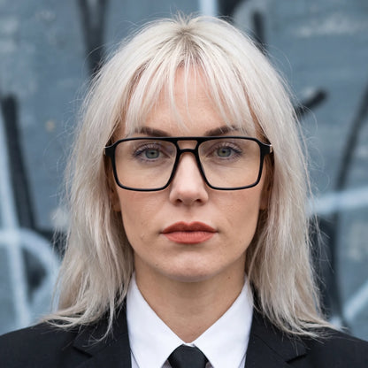 Fiore 1039 square aviator acetate and metal reading glasses, black frame · ReFramed, photo 18 of 87