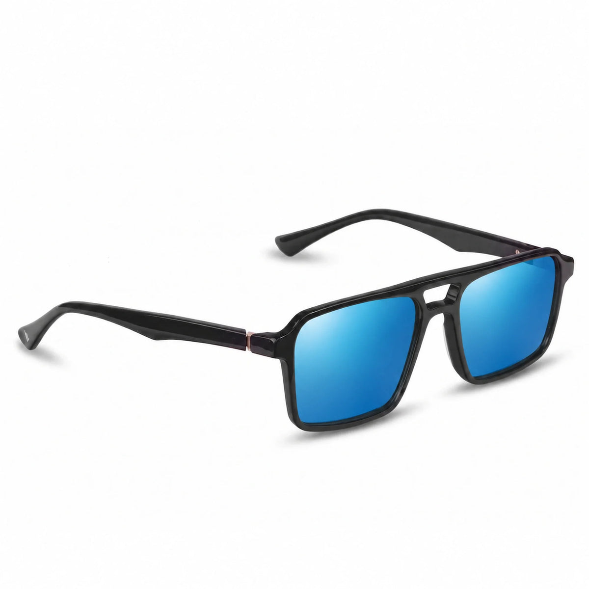 Fiore 1039 square aviator sunglasses, black bio-acetate frame · ReFramed, photo 18 of 24