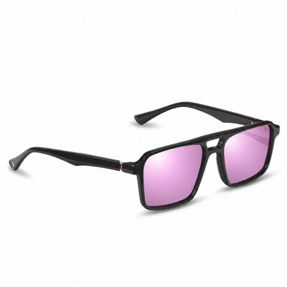 Fiore 1039 square aviator sunglasses, black bio-acetate frame · ReFramed, photo 22 of 24