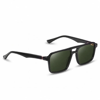 Fiore 1039 square aviator sunglasses, black bio-acetate frame · ReFramed, photo 6 of 24