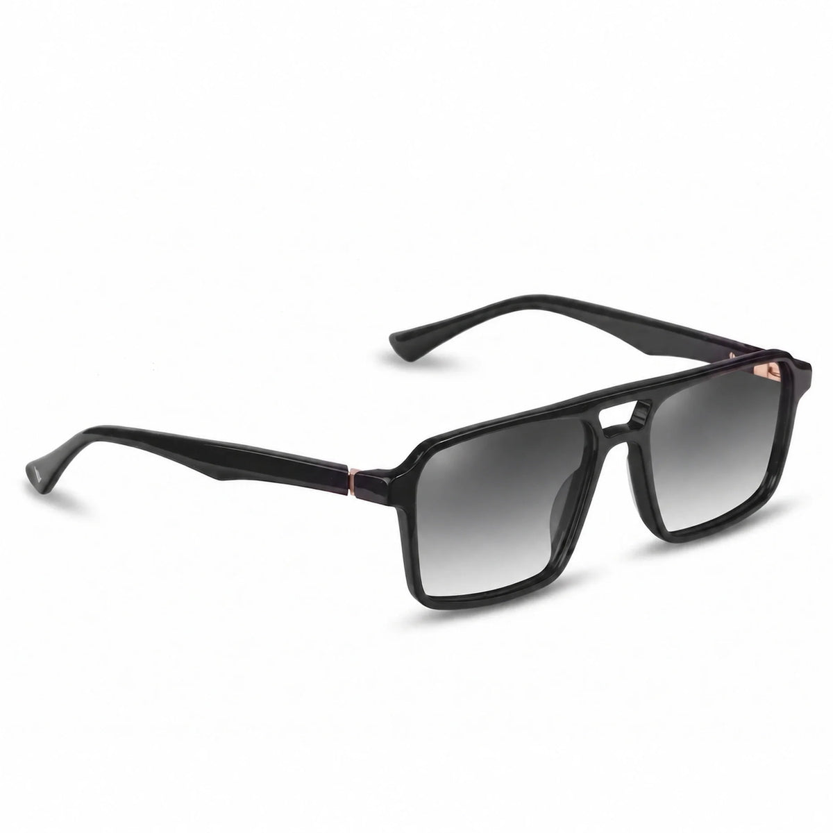 Fiore 1039 square aviator sunglasses, black bio-acetate frame · ReFramed, photo 14 of 24