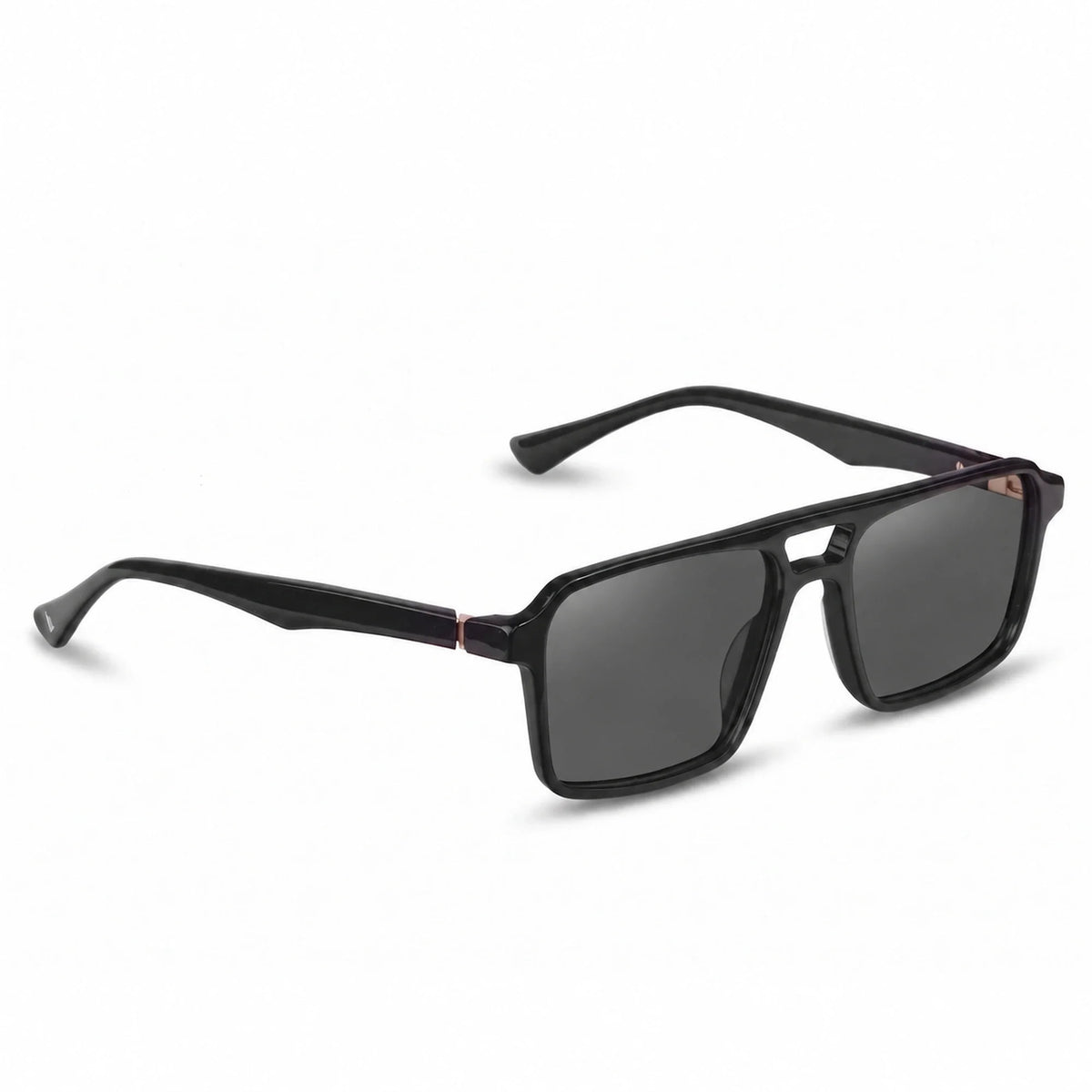 Fiore 1039 square aviator sunglasses, black bio-acetate frame · ReFramed, photo 2 of 24