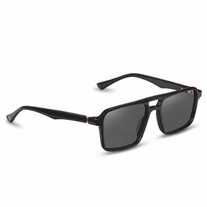 Fiore 1039 square aviator sunglasses, black bio-acetate frame · ReFramed, photo 2 of 24