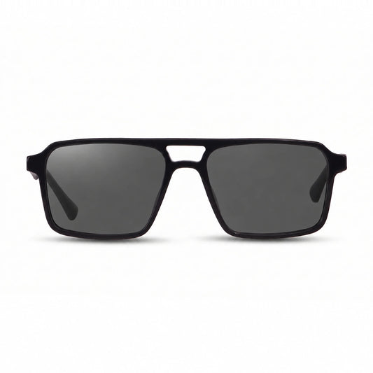 Fiore 1039 square aviator sunglasses, black bio-acetate frame · ReFramed, photo 1 of 24