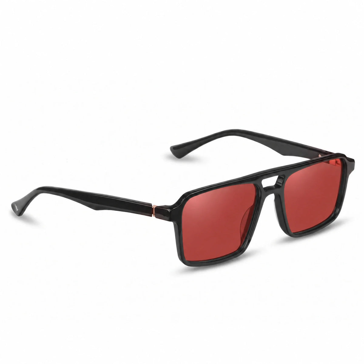 Fiore 1039 square aviator sunglasses, black bio-acetate frame · ReFramed, photo 12 of 24